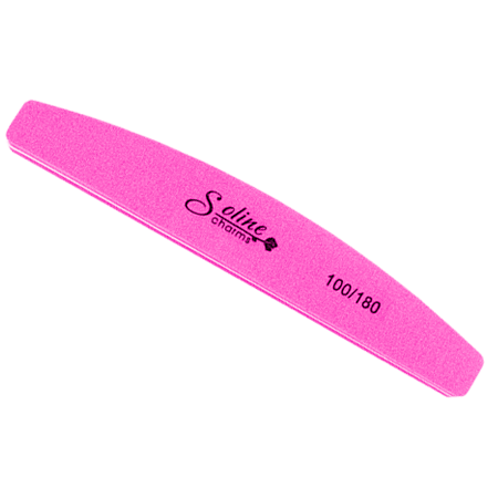 Пилка-баф "Лодка" Soline charms (100/180), цвет розовый
